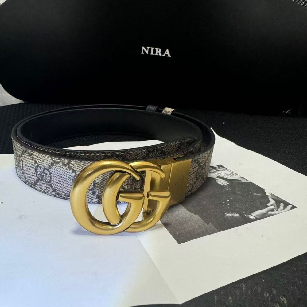 Gucci Belt with Gold GG Buckle